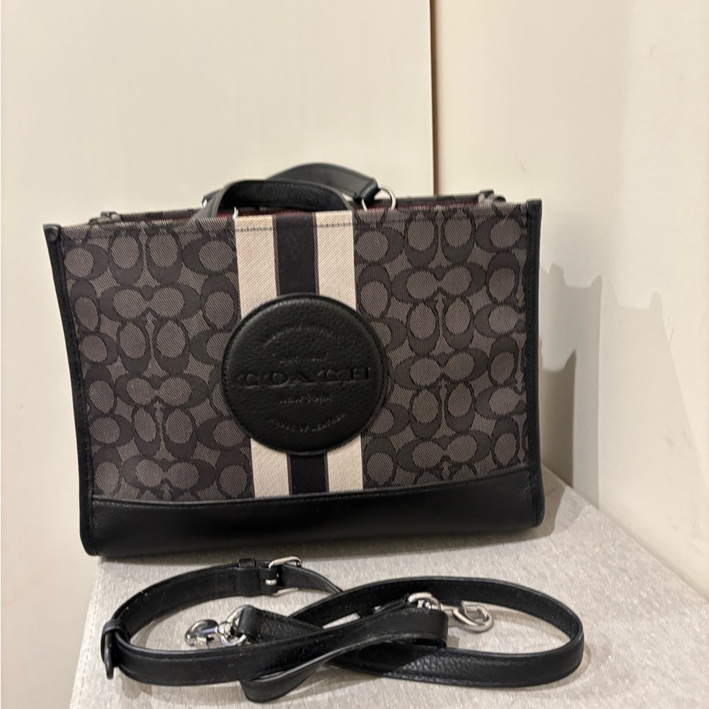 Coach Dempsey Carryall, Signature Jacquard With Stripe & Coach Patch